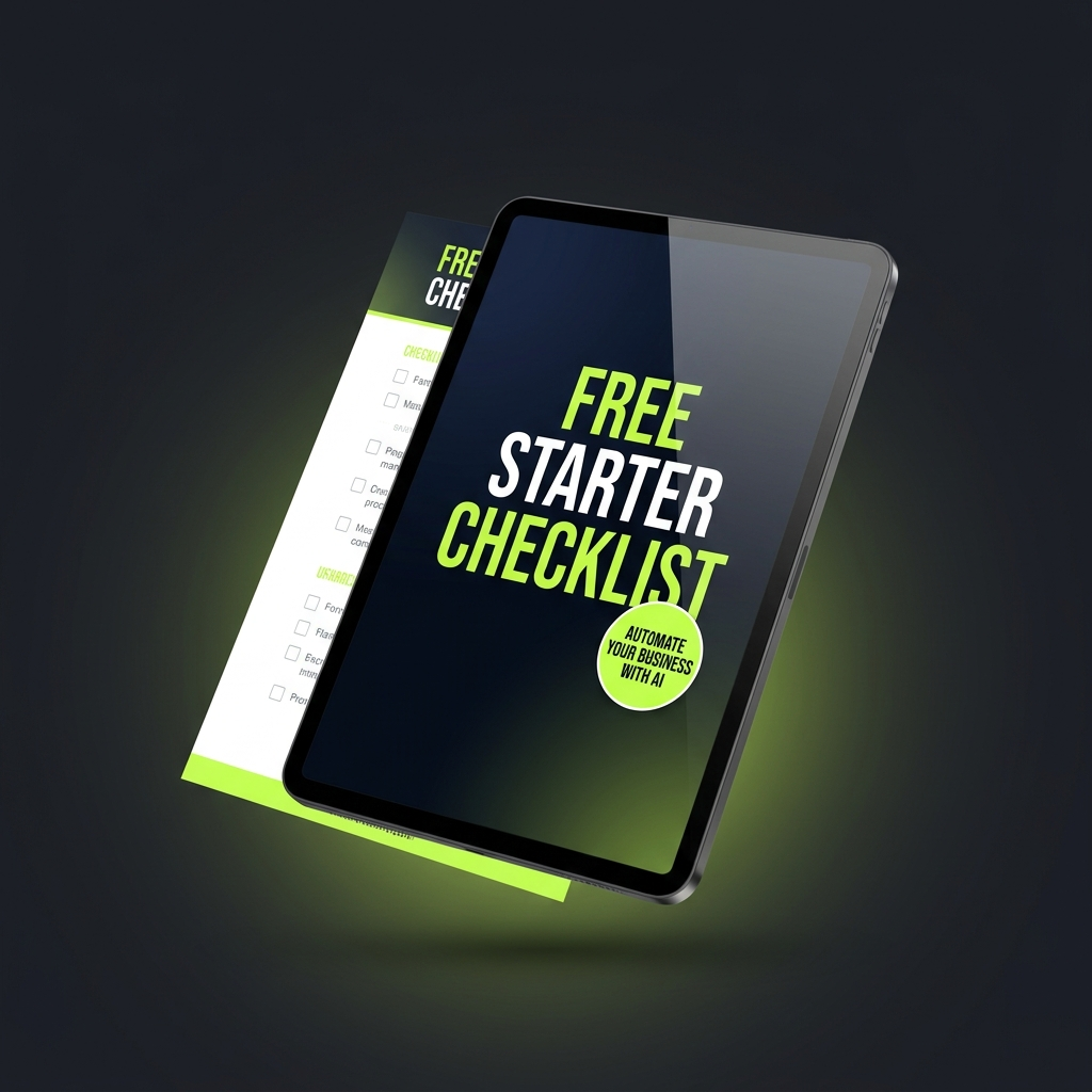 Automate Your Business With AI - free starter checklist mockup