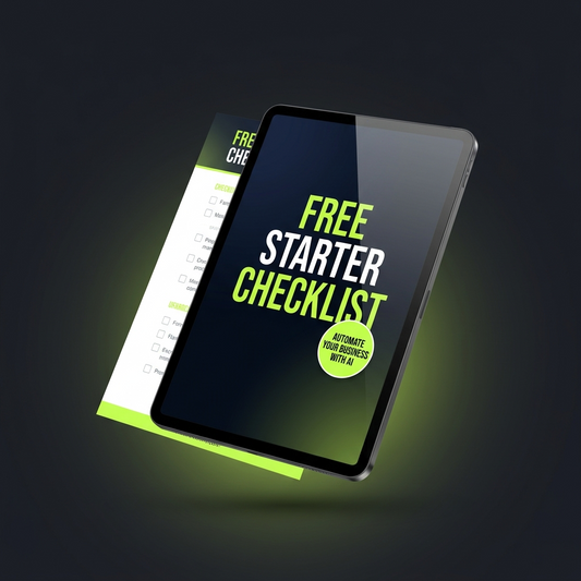 Automate Your Business With AI - free starter checklist mockup